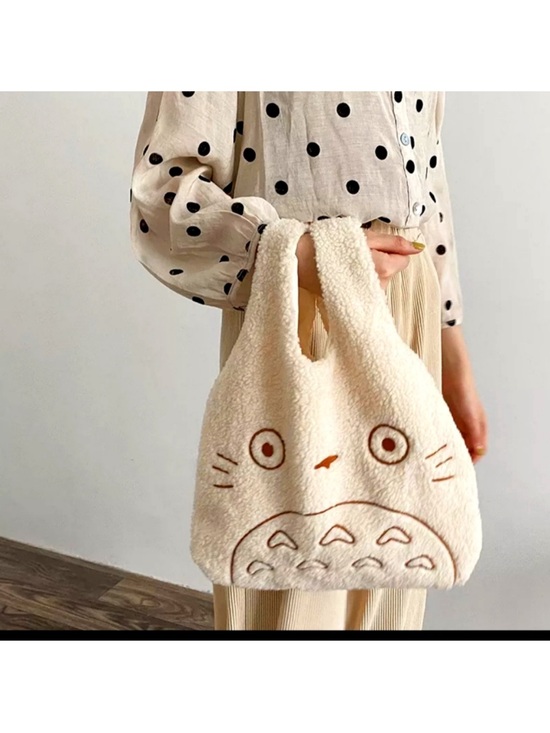 studio ghibli Handbags - My Neighbor Totoro Studio Ghibli Sherpa Fluffy Tote Bag